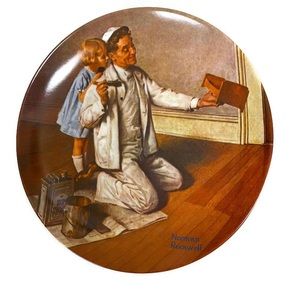 Limited Edition Norman Rockwell The Painter Collectible Plate